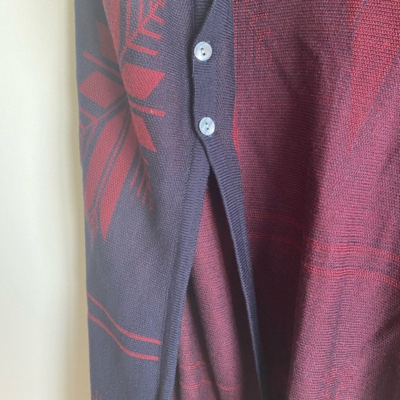Navy blue and Maroon Cardigan - Picture 4 of 6